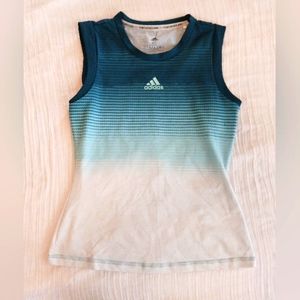 Xs Adidas Sleeveless Tee Colorblock Teal Sustainable